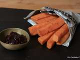 Frites de patates douces, ketchup de cerises