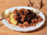 Pommes & pruneaux au vin rouge et à la cannelle façon crumble