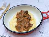 Seitan stroganoff et mashed potatoes