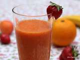 Smoothie fraise abricot orange banane