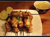 Brochettes de poulet satay