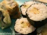 Maki au tempura d’aubergine