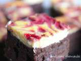 Brownie marbré aux framboises