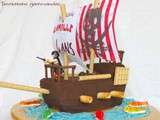 Gâteau bateau pirate