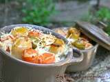 Gratin poireaux-carottes à la moutarde à l’ancienne