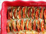 Tian de pommes de terre, tomates, courgettes et mozzarella