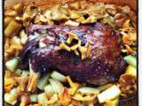 Épaule d'agneau confite au four - Pommes de terre et girolles