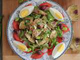 Salade Niçoise et galette comme de la socca naturellement sans gluten