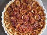 Tarte aux pommes bouquet de roses sans gluten