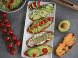 Toasts de patate douce naturellement sans gluten et guacamole