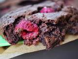 Brownie aux framboises et au gros sel marin