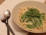 Linguines au pesto de roquette