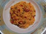 Risotto poivrons 3 couleurs et chorizo