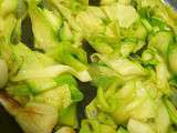 Courgettes en tagliatelles