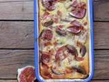 Clafoutis salé figues bacon et mozzarella