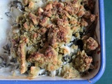 Crumble de blettes au pesto et au chèvre