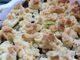 Crumble salé courgettes feta menthe