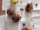 Muffins citron myrtilles avec streusel