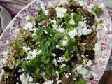 Quinoa aux hampignons, feta et herbes comme Yotam