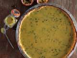 Tarte passion gingembre vanille et citron vert