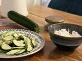 Tarte « roses » de courgette, chèvre et basilic