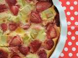 Clafoutis fraises et rhubarbe