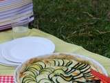 Tarte aux courgettes, ricotta, mozza et herbes