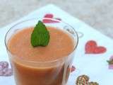 Verrines de gaspacho tomates-melon-basilic