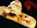 Baguette chorizo parmesan safran