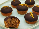 Bouchées clémentine, crème de marrons, chocolat