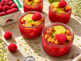 Crumble framboise citron vert