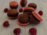 Macarons framboise chocolat