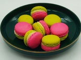 Macarons jardin enchanté de p. Hermé (citron vert, framboises, piment d’Espelette)