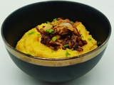 Polenta crémeuse aux champignons séchés (en 10mn)