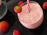 Smoothie pêche fraises