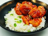 Sticky sesame chicken