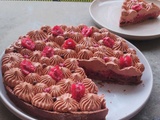 Tarte chocolat framboises