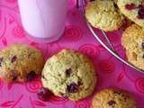 Cookies extra moelleux au chocolat blanc et cranberries