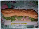 Pain au beurre/jambon/salade