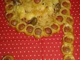 Pizza chiffre, pizza fleur, pizza parapluie