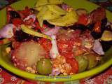 Salade de légumes aux mangues confites