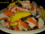 Salade surimi-mangues-graines de courges