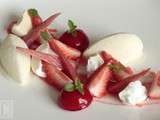 Vacherin fraise rhubarbe