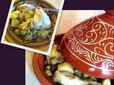 Tajine de poulet aux olives et citron confit