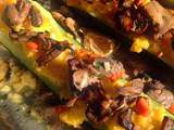 Courgettes Farcies Polenta & Champignons