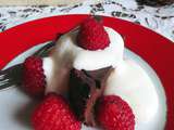 Fondant aux Framboises & Chantilly