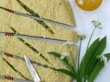 Fougasse au pesto d'ail des ours et noisettes