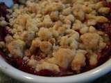 Crumble aux framboises .. de la fraicheur