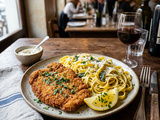 Escalope Milanaise, Tagliatelles Fraîches