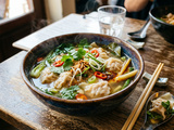 Ravioles aux bouillon thaï